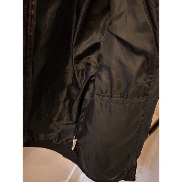 Mens America Stitch Black Varsity Jacket Coat Puffer Black/Gray Striped Size L - Picture 6 of 11